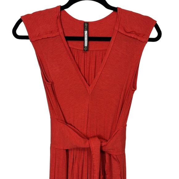 Plenty By Tracy Reece Women’s Red V neck tie Mini dress size small - Picture 2 of 7